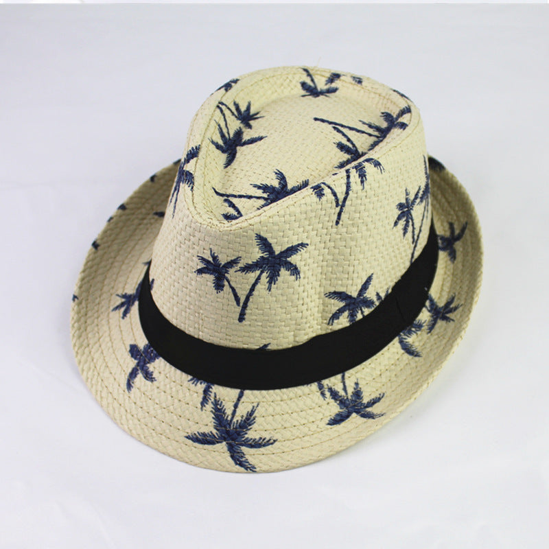 Summer Children Straw Hat Print Baby Hats Kids