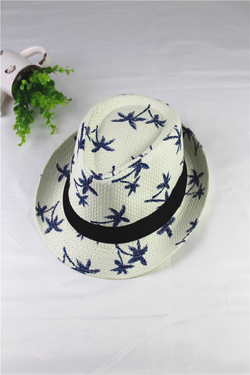 Summer Children Straw Hat Print Baby Hats Kids