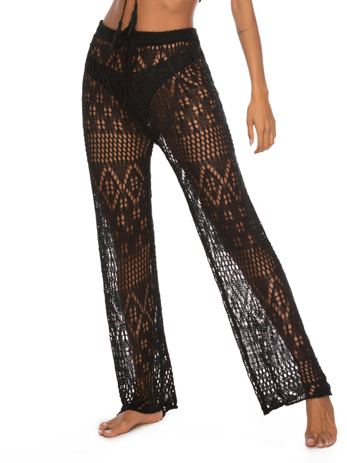 Cutout Straight Swim Pants